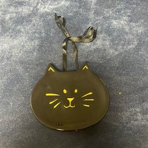 Hanging black cat miniature plate